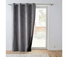 Douceur Dinterieur Interjero dizainas Termo užuolaidos su kilpomis VELVET, dvigubas mikropluošto vilnos sluoksnis, 140 x 260 cm