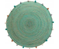 Douceur Dinterieur Interjero dizainas Vaikiškas kilimėlis su pomponais BALOO, Ø 90 cm