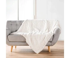 Douceur Dinterieur Interjero dizaino dygsniuotas pliušinis pledas, FROSTY