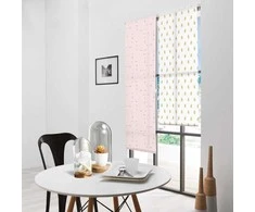 Douceur d`Interieur Langų užuolaidos su indišku motyvu, 60 x 180 cm, rožinė