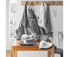 Douceur d`Interieur medvilniniai virtuviniai rankšluosčiai GRAND CHEF, pilki, 2 vnt.