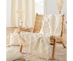 Douceur d`Interieur Pūkuota lovatiesė su kutais, 125 x 150 cm, INCA