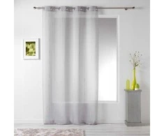 Douceur Dinterieur Vidinė uždanga su ąselėmis, pilka LINAHE, 140 x 260 cm