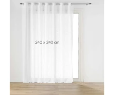 Douceur Dinterieur Vidinė uždanga su kilpomis, lino efektas, HALTONA, 240 x 240 cm