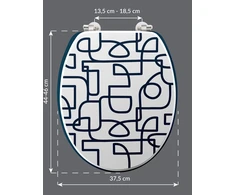 WC dangtis Douceur d`Interieur WC dangtis LABYRINTHE, MDF, 37,5 x 46 cm