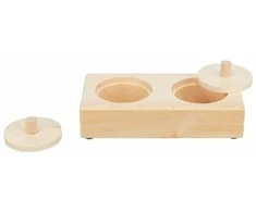Pagerinamųjų gėrimų dozatorius augintiniams 2 viename Žaislas Trixie Wood 14 3 7 CM