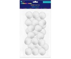 Dallprint Akriliniai burbuliukai,balti 5cm,30vnt.