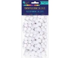 Dallprint Akriliniai burbuliukai balti 120vnt. 1cm
