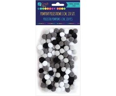 Dallprint Akriliniai burbuliukai juodi &amp; balti 120vnt. 1cm