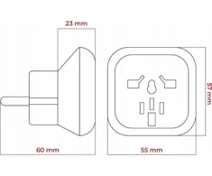 Adapteris DPM PF01EU-B, universalus, EU