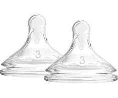 DR. BROWN'S OPTIONS+ LEVEL 3 plataus kaklelio silikoniniai žindukai 6+ mėn., 2 vnt.