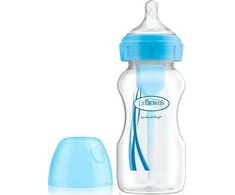 DR. BROWN'S OPTIONS+ 270 ml plataus kaklelio buteliukas Mėlynas, 1 vnt.