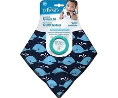 DR. BROWN'S seilinukas kaklaskarė su silikoniniu kramtuku WHALE