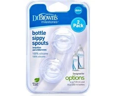 DR. BROWN'S snapeliai OPTIONS+ buteliukams siauru kakleliu, silikoniniai, 2 vnt.