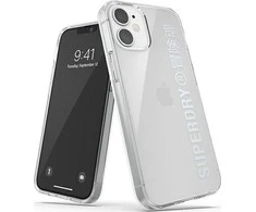 SuperDry Snap Apple iPhone 12 mini Skaidrus dėklas telefonui sidabro spalvos 42590