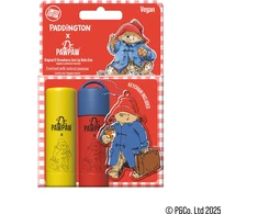 Set Dr. PawPaw: Paddington Bear Original Balm Vegan Lūpų balzamas, 4 g + Strawberry Jam Hydrating Lūpų balzamas, 4 g + Paddington Bear Metal Keyring
