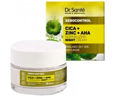 Dr. Sante Sebocontrol Cica + Zinc + AHA Normalizuojantis kremas, reguliuojantis riebalų liaukų veiklą, naktinis, 50ml