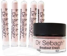 Breakout Set Dr Sebagh: Breakout, Anti-Acnee, Powder Tubes, 5 pcs, 1.95 g + Breakout, Calming, Day, Kreminis, For Face, 50 ml
