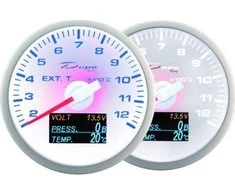 DRacing_F ZEGAR DENO WBL 60mm - 4W1 išmetimo Temp, Voltas, alyvos slėgis, Temp