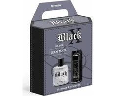 Jean Marc X-Juodas rinkinys vyrams (aftershave 100ml / deo 150ml)