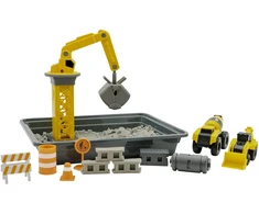 Draper Funrise Toys CAT pojazdy budowlane+masa plast.dėklas 83416