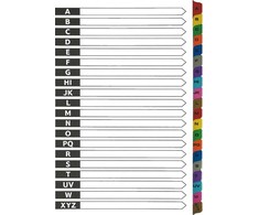 D.Rect Przekładki kartonowe A4 A-Z index laminowany