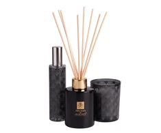 aroma di rogito kvapų rinkinys Juodas Sail Intense: difuzorius su lazdelėmis 60 ml, žvakė ir purškiklis