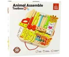 Lean Toys Medinis gyvūnų surinkimo rinkinys lagamine
