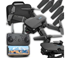 RTO Drone Pro 2 kameros, belaidis HD žaislinis skraidantis dronas, 100 m nuotolinio valdymo pultas, galingas nuotolinio valdymo pultas - ER1079