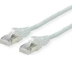 DTWYLER DTWYLER pataisinis kabelis kat. 6A (EA klasė) S/FTP, CU 7702 flex LSOH, AMP v2, kryžminis, pilkas, 1 m.