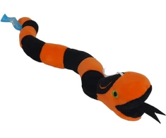 Dubi Pliušinis žaislas - juoda ir oranžinė gyvatė, 45 cm