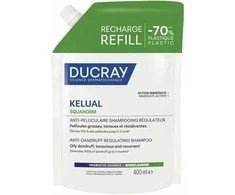 Ducray Kelual Squanorm Hair Treatment Šampūnas Nuo pleiskanų For Scalp With Oily Dandruf Refill, 400 ml