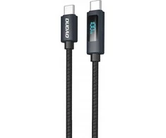 Dudao L7C USB-C – USB-C 100W kabelis with LED Ekranas 1m – juodos spalvos