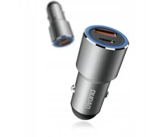 „Dudao“ USB / USB automobilinis C tipo įkroviklis, greitas įkrovimas, 22,5 W pilkas (R4PQ)