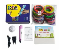 Rotaļlietas iLike 3D Pen for Kids 3D Printing Pen Spausdintuvas with 150ft PLA Filament Refills 3-Dimensional Drawing Craft Art Set 5m x 30 Co