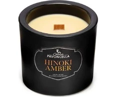 Duka Hinoki Amber sojų žvakė, juoda, 170 g