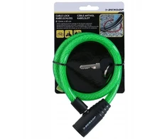 Gertuvė Dunlop - Spiral key bicycle lock 65 cm (žalias)