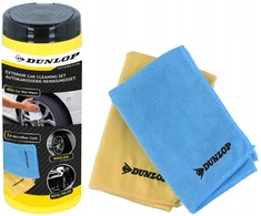 ŚCIERECZKI DO CZYSZCZENIA SAMOCHODU MOKRE 40SZT I 2SZT MIKROFIBRA 35x35CM DUNLOP
