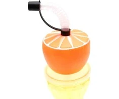Excellent Houseware Sportinis butelis su šiaudeliu 500 ml