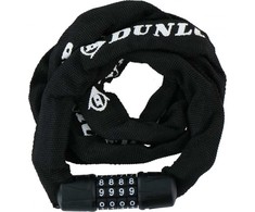 DUNLOP Dviračio užraktas, KOMBININĖ GRANDINĖ, ILGIO 120cm - JUODA