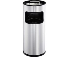 Durable 333023 šiukšliadėžė 17 l apvali metalinė sidabrinė