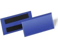 Plakatas Durable MAGNETINĖ LAIKYMO KIŠENĖ 150x67mm MĖLYNA 50 vnt. ILGUS