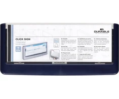 Durable Patvari INFORMACINĖ PLOKŠTELĖ 149X52.5MM ILGAUS PASPAUDIMO ŽENKLAS 486007 NAVY MĖLYNA, PAGAMINTA IŠ AUKŠTOS KOKYBĖS PLASTIKSO