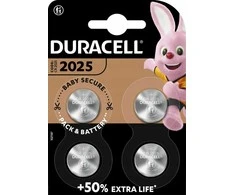 Duracell 5000394119345, vienkartinė baterija, CR2025, ličio, 3 V, 4 vnt., 165 mAh