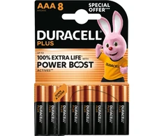 Duracell Baterija, PLUS POWER, AAA šarminė pakuotė 8 vnt. (53848)
