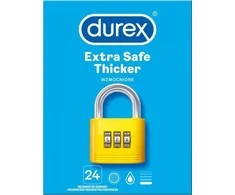 DUREX_Extra Safe storesni sustiprinti prezervatyvai, 24 vnt.