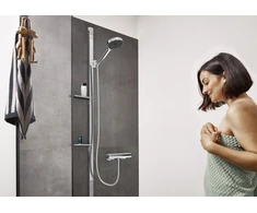 Dušo baterija Hansgrohe 76620000 Finoris Vienos rankenėlės dušo baterija, viršutinė Chromas
