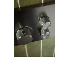 Dušo rinkinys KFA Termostatinis įleidžiamas OneClick Malaga PVD Gun Metal Pilkas 5759-530-61