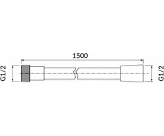 Dušo žarna Omnires sidabrinė 150cm (Sidabrinis-X150)