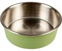 Duvo+ Duvo+ metalinis dubenėlis šunims ir katėms, žalias, 1,5 l, 20,3 cm